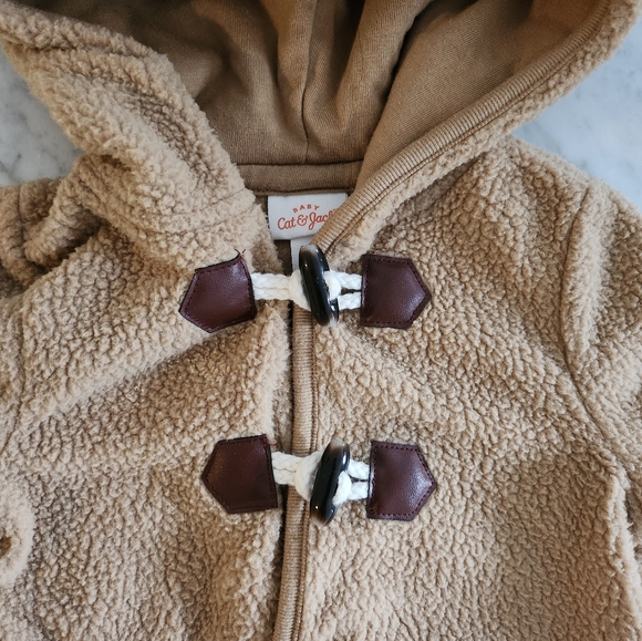 Baby Infant Cat & Jack Bear Toggle Style Coat Jacket Sz 6-9 Months - Picture 2 of 4
